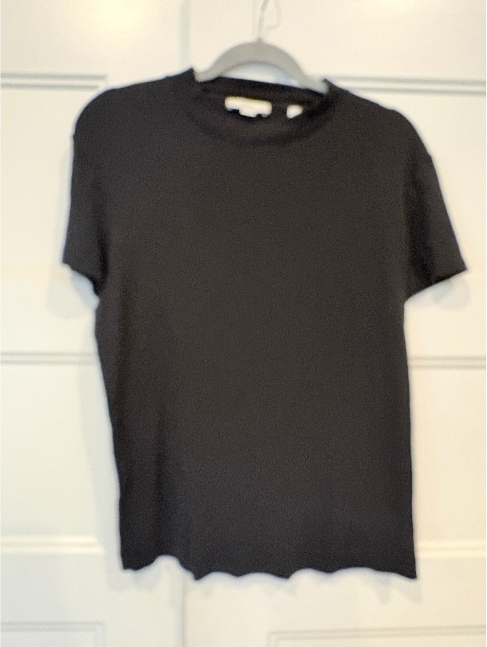 Vince Black Slub Cotton Crew Neck T-Shirt Women’s XL Minimalist Basic
